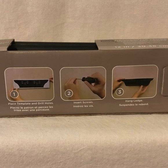 NIB Studio Decor Black Decorative 12" Ledge & NIP Hawthorne Key Rack W/ Screws - Picture 4 of 10